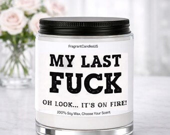 My Last Nerve, Personalized Last Nerve Candle Valentine's day Gift for Him, My Last F Candle, Boyfriend or Husband Gift, Adult Humor Present