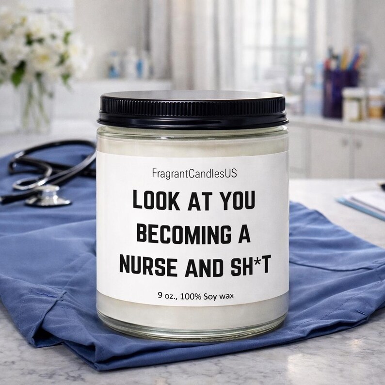 Regalos de graduación de enfermería, vela de regalo para enfermeras nuevas, regalo personalizado para enfermeras, regalo divertido para enfermeras, regalo de agradecimiento para enfermeras graduadas de 2026 imagen 2