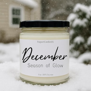 December Candle – Holiday Soy Candle Gift for Mom  Christmas Scented Candle | Handmade Winter Candle | Christmas Gift for Her, Gifts for sis
