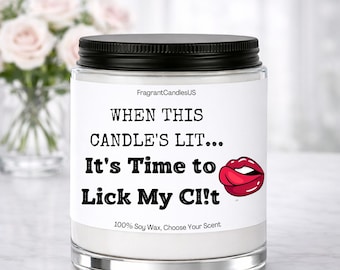 Valentines day gifts, Dirty Gifts for him, Sexy candle, Dick Candle, husband gifts, When This Candle Is Lit,  romantic bj Couple candle