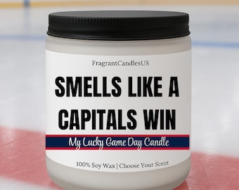 Washington Capitals, Capitals Win Candle, Game Day Decor, Smells Like A Capitals Win Candle, Capitals Merch, Capitals Hockey, Capitals Decor