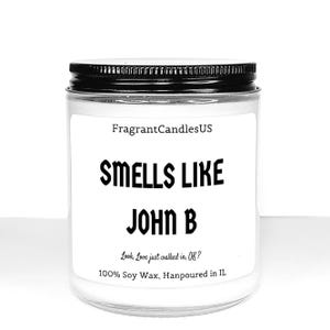 Smells like candle, john b outer banks, Celebrity crush, gifts for her, outer banks, Christmas, gifts for her, personalized, Holiday gift