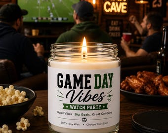 Game Day Watch party gifts, World cup Merch, World cup gifts for him, Funny world cup Fan Gift | Lucky Soccer Candle, Man Cave gifts for him