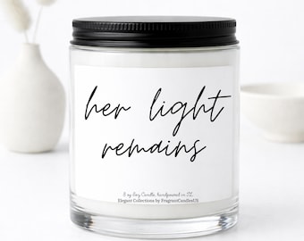 Memorial Candle for Her, Sympathy Bereavement Gift, Condolence Candle, Grief Gift, Sympathy Gift Loss of Mother, Remembrance, In Memory Gift