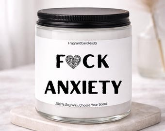 ANXIETY Candle, Crystal candle, anxiety relief tincture, anxiety crystals, anxiety, Holiday gifts, anxiety candle, stress relief candle, soy