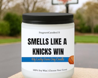 New York Knicks Basketball Candle, Game Day Decor, Knicks Gift For Him, Man Cave decor, Knicks Candle, Smells Like a Knicks Win Candle