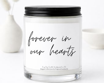 Memorial Candle – Sympathy Gift, Bereavement Gift, Condolence Candle, Grief Gift, Memorial Gifts for Loss of Mother, Forever in Our Hearts
