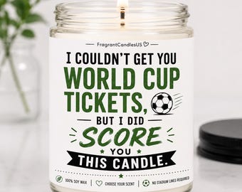 Game Day Watch party gifts, World cup Merch, World cup ticket gifts , Funny world cup Fan Gift | Lucky Soccer Candle, Man Cave gifts for him