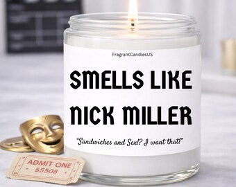 Smells Like Nick Miller Candle – New Girl Inspired Celebrity Crush Candle, Valentines day Gifts Her, Personalized Gift Pop Culture TV Show
