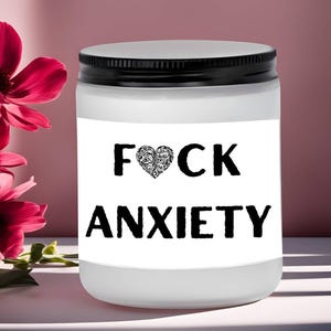 ANXIETY Candle, Crystal candle, anxiety relief tincture, anxiety crystals, anxiety, Holiday gifts, anxiety candle, stress relief candle, soy