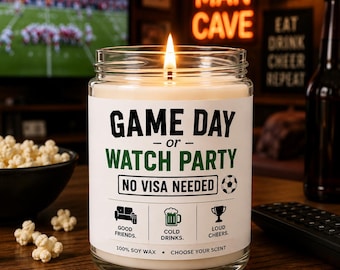 Game Day Watch party gifts, World cup Merch, World cup ticket gifts , Funny world cup Fan Gift | Lucky Soccer Candle, Man Cave gifts for him