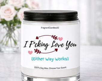 Valentines day Gifts for Him, Adult Gift, I Fucking Love You, Thinking of You, Anniversary gifts for Husband, dirty Gift, boyfriend birthday