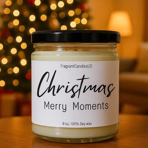 Holiday gifts for mom, Winter candle decor, Christmas gift for friend, Secret Santa candle, Stocking stuffer candle, Gift for coworker, gift