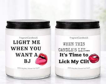 Valentine’s Day Gifts for Couples, Flirty Candle for Boyfriend, Light This When You Want Some Love, Sexy Soy Candle, Adult Humor Gag Gift