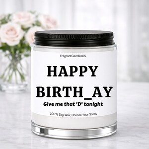 Regalo de cumpleaños personalizado para esposo de parte de esposa, vela divertida y sexy, vela de feliz cumpleaños, regalo de cumpleaños romántico para él, vela personalizada imagen 1
