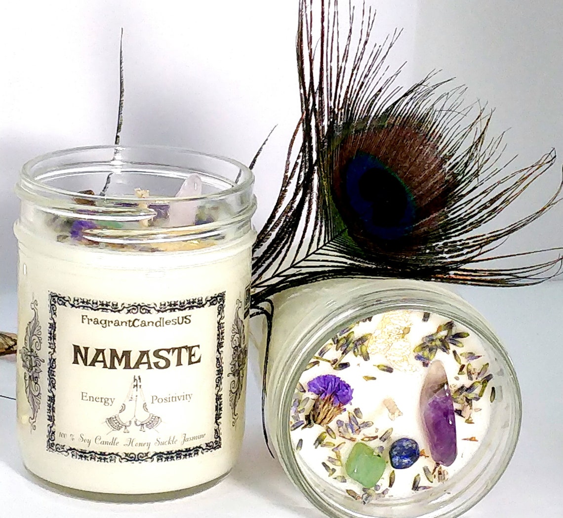 Namaste candleYoga Meditation CandleYoga lover giftpeaceful Etsy