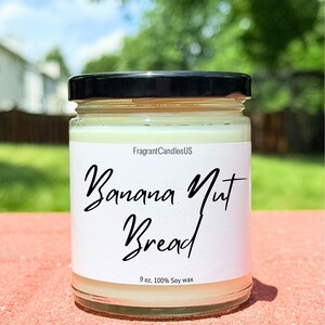 Banana Nut Bread bakery Scented Candle  Luxurious kitchen Gift for Mom  Highly Scented Soy Candle, Bes Christmas gifts for mom sister wife