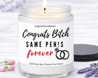 Personalized Engagement Candle, Gift, Funny Engagement gifts Wedding Gifts, Bride to Be Gifts, Future Mrs Gift just engaged scented candles