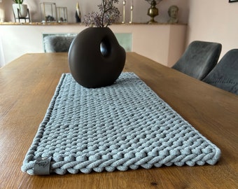 Knitted table runner, table decoration, unique piece