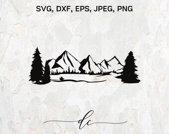 Download Mountain River Svg Etsy