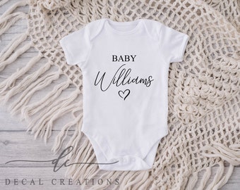 Baby Personalised Bodysuit Pregnancy Announcement | Comming Soon Baby Bodysuit | Personalised Baby Name Bodysuit | Free Shipping