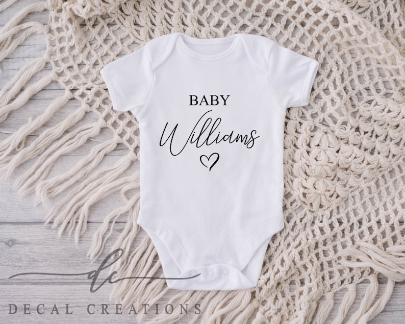 Baby Personalised Bodysuit Pregnancy Announcement Comming Soon Baby Bodysuit Personalised Baby Name Bodysuit Free Shipping image 1