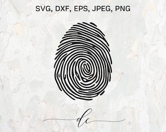 CLOSING DOWN SALE Fingerprint Finger Print Vector Cut File Cricut Design Silhouette Decal Svg,Dxf,Png,Eps