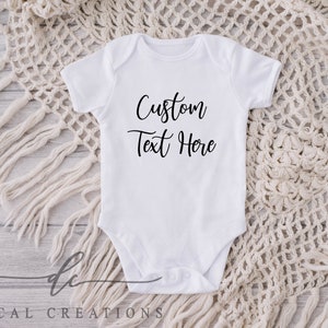 Your Custom Wording Bodysuit Pregnancy Announcement Custom Baby Onesie Personalised Baby Name Bodysuit Free Shipping Australia Wide image 1