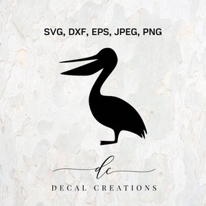 Pelikan Strand Ozean Tier Silhouette Clipart Digital Cut Datei Design Aufkleber Schablone Vorlage Vektor