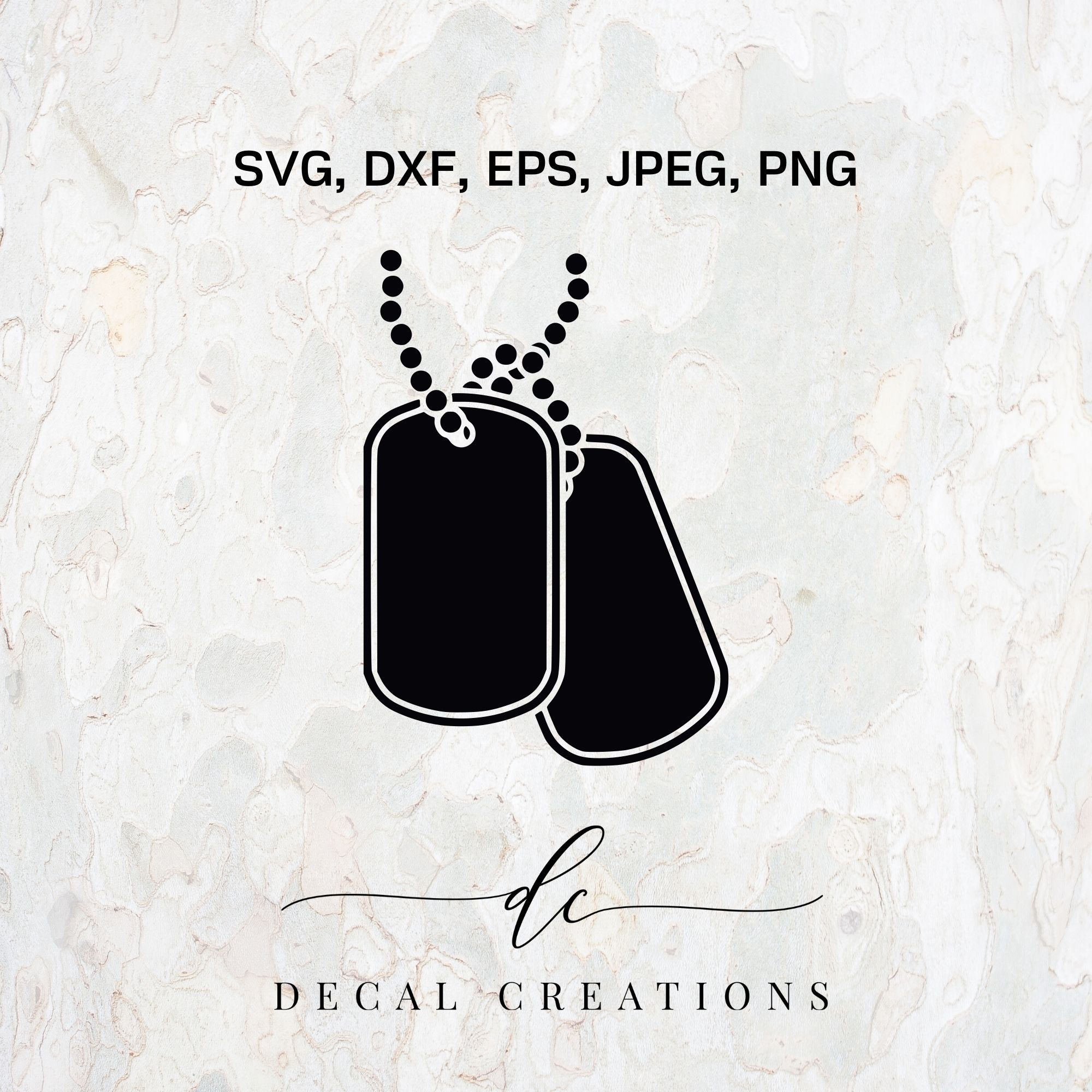 BUY 3 GET 1 Free..military Dog Tag Id Tags Silhouette Clipart Etsy Australia