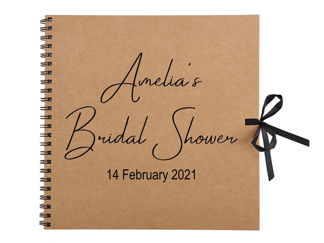 4 Sizes Personalised Name Bridal Shower Guest Book Decal Baby Shower