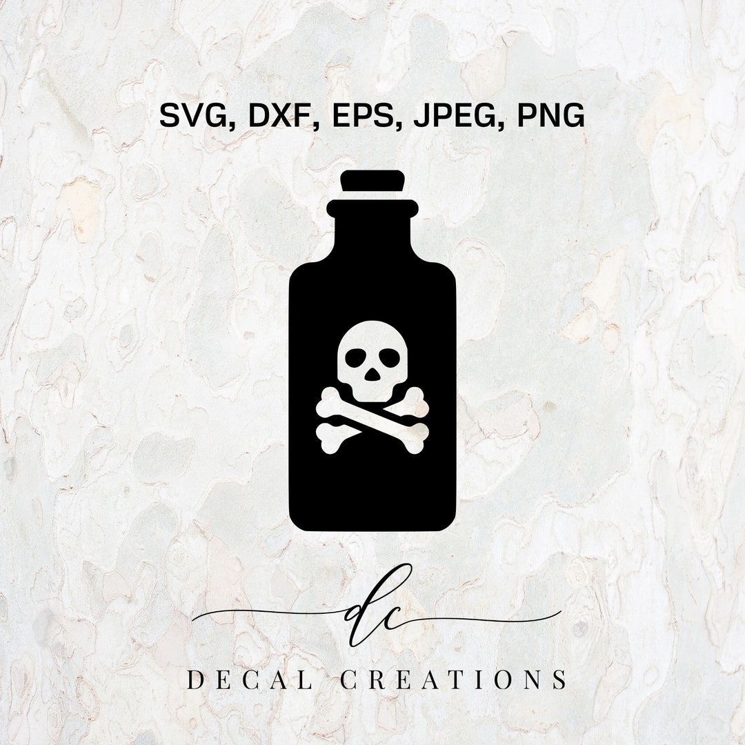 CLOSING DOWN SALE Poison Bottle Potion Flask Silhouette Clipart Digital ...