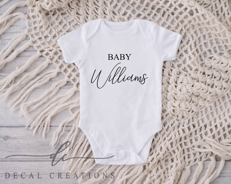 Baby Personalised Bodysuit Pregnancy Announcement Comming Soon Baby Bodysuit Personalised Baby Name Bodysuit Free Shipping image 2