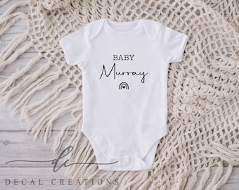 Baby Personalised Bodysuit Pregnancy Announcement | Last Name Baby Bodysuit | First Name | Personalised Baby Name Bodysuit | Free Shipping