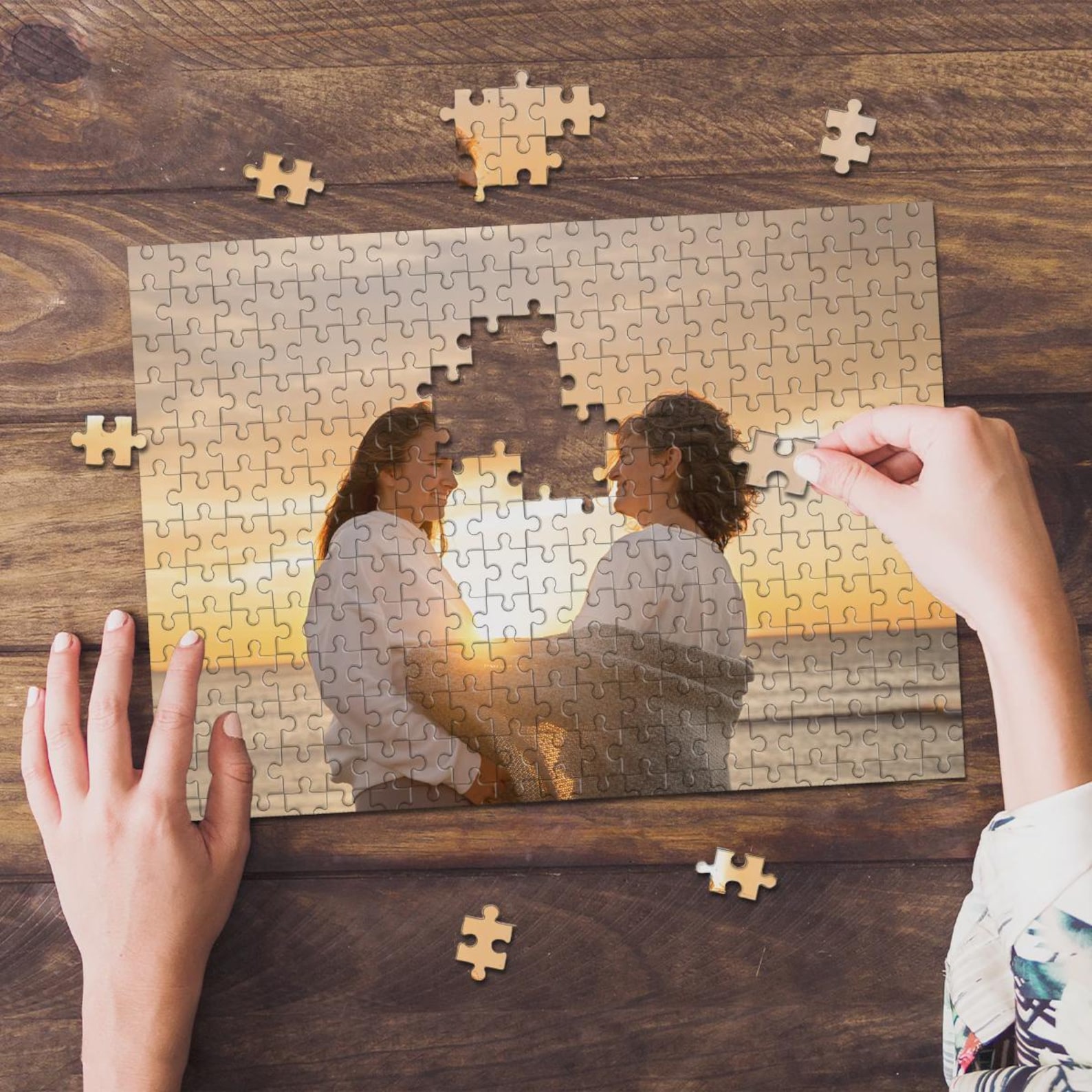 Custom Photo Jigsaw Puzzle | Personalised Picture Puzzle 1000 Piece, 500, 300, 35 Piece | Customised Family Gift, Anniversary, Birthday
