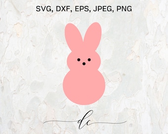BUY 3 GET 1 FREE..Easter Peep Bunny Marshmallow Silhouette Clipart Digital Cut File Design Decal Stencil Template Vector Svg,Dxf,Png