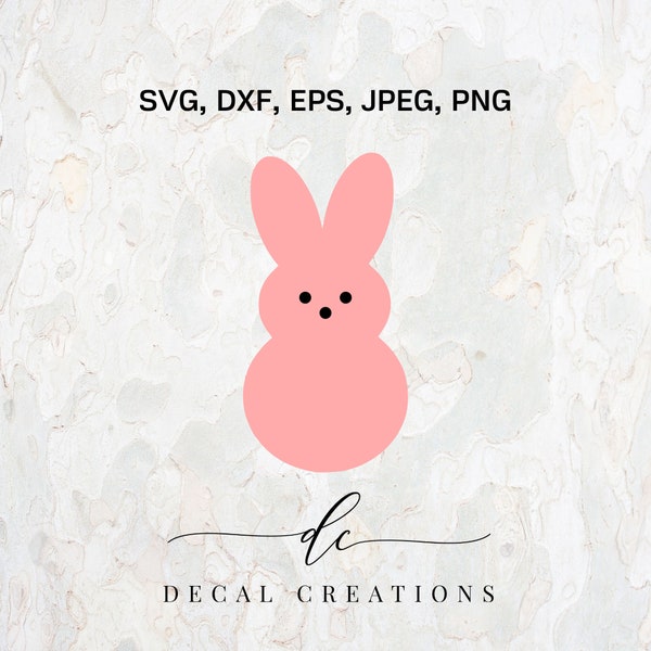 BUY 3 GET 1 FREE..Easter Peep Bunny Marshmallow Silhouette Clipart Digital Cut File Design Decal Stencil Template Vector Svg,Dxf,Png
