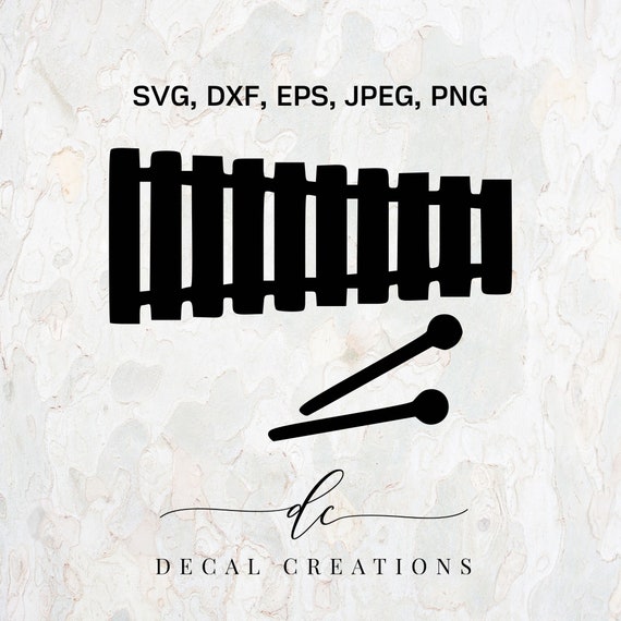 Buy 3 Get 1 Free Xylophone Silhouette Clipart Digital Cut File Design Decal Stencil Template Vector Svg Dxf Png Eps Jpeg