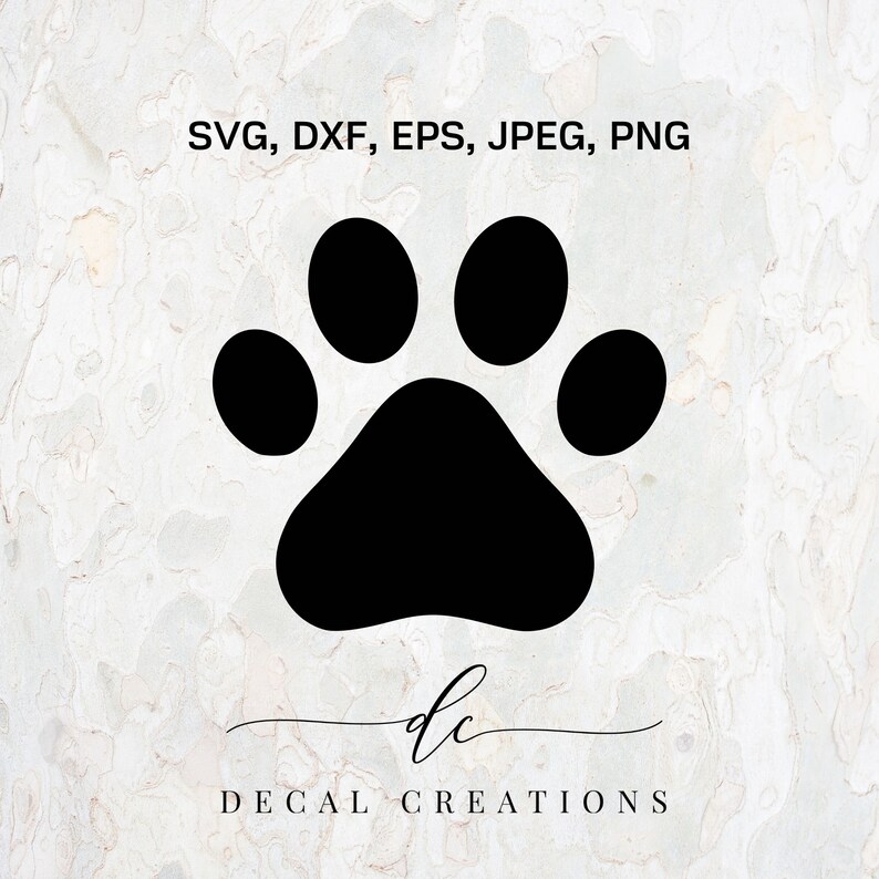 KAUFEN SIE 3 GET 1 FREE.. Hund Pfote Druck Silhouette Clipart Etsy