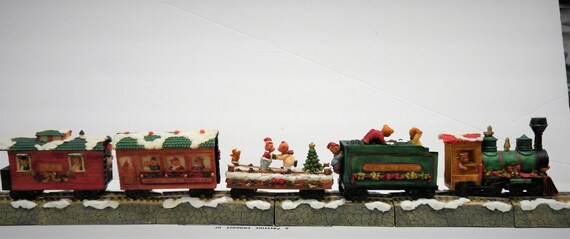 Vintage Collection North Pole Express Mini Teddy Train Set 1994