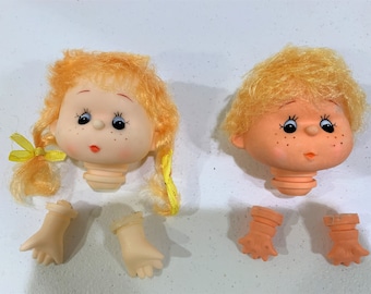 Juego de cabeza de muñeca con manos de 4,25 ", cabello rubio para hacer muñecas artesanales, conjunto selecto para niño y niña