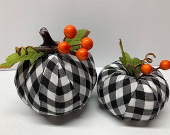 Buffalo check Buffalo Plaid Sty Foam Fabric Pumpkins Thanksgiving Holiday Christmas Farmhouse Otoño Decoración de otoño Suministros de artesanía Leer detalle