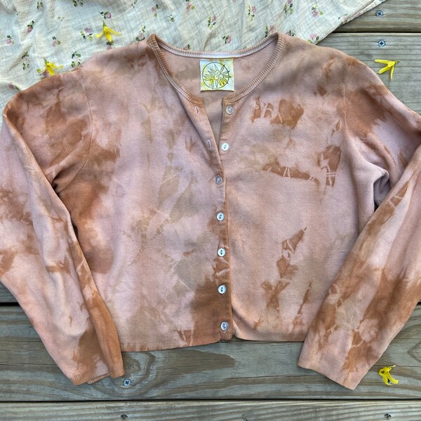 Size M / Naturally Tie Dyed Vintage Cotton Cardigan