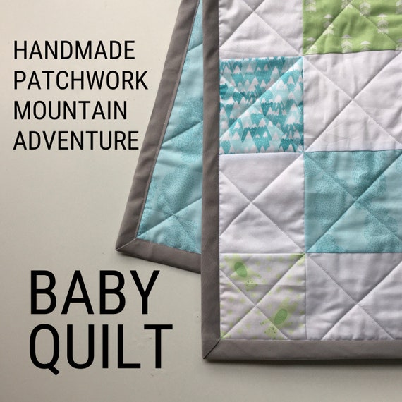 Baby Blanket Crib/Toddler Size 36x50 Handmade Modern | Etsy