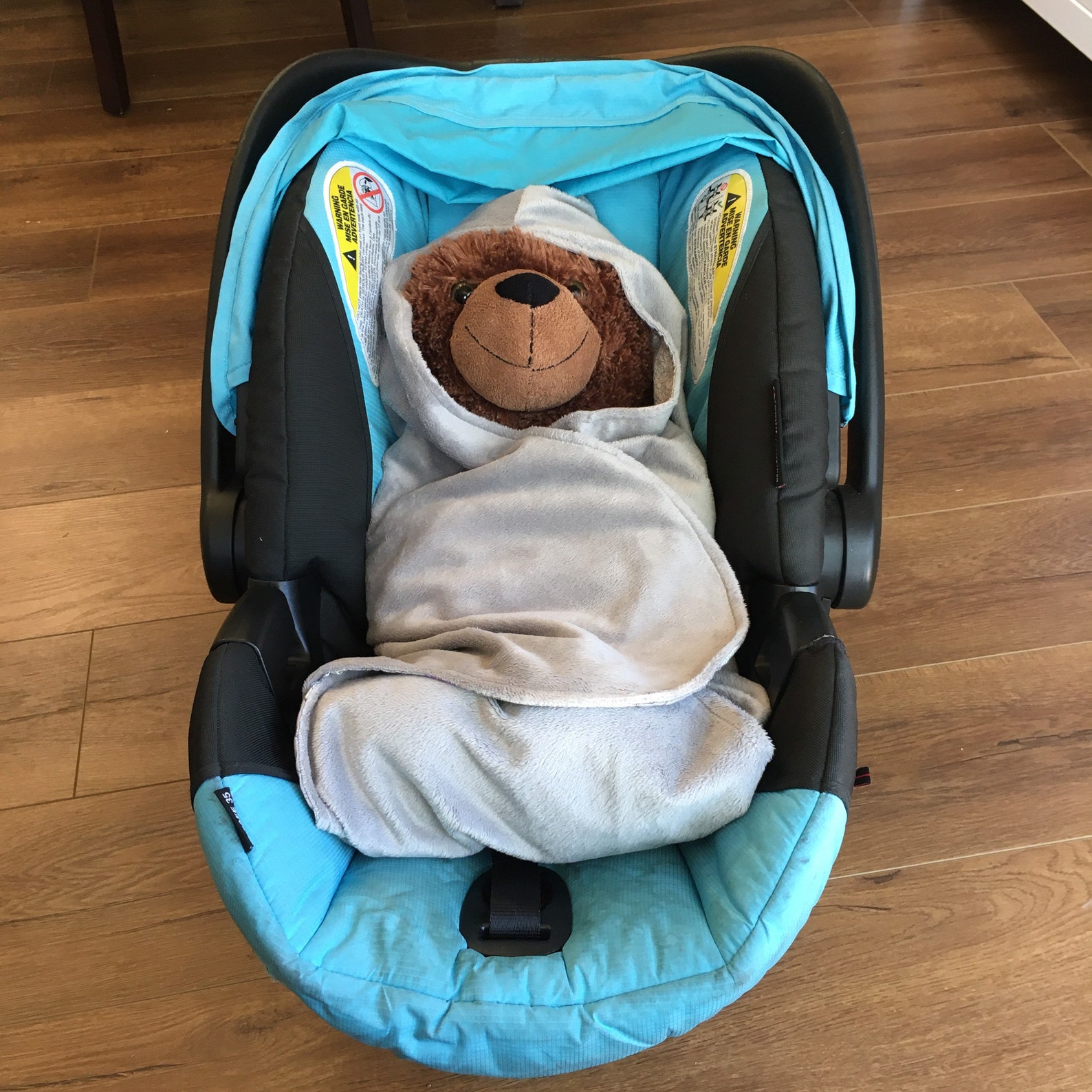 Baby Car Seat Blanket Newborn Size 29x29 Hooded Travel Etsy