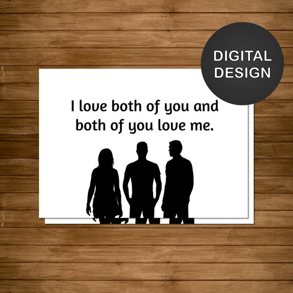 I love both of you and both of you love me Girl Guy Guy Etsy