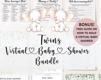 Virtual Baby Shower Full Bundle, Virtual Baby Shower Invitation, Virtual Baby Shower Games, Virtual Baby Shower, Social Distancing Shower