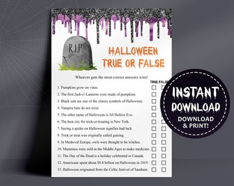 Halloween True Or False, Halloween Trivia, Halloween Party Games, School Halloween Games, Office Halloween Games, Halloween Games Printable