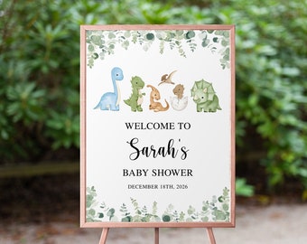 Dinosaur Baby Shower Welcome Sign, Baby Shower Welcome Sign, Dinosaur Welcome Sign, Dinosaur Baby Shower Signs, Dino Baby Shower Signs