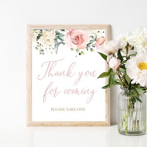 Thank You For Coming Please Take One Sign, Thanks For Coming Sign, Please Take One Sign, Favors Sign, Baby Shower Favors Sign, Baby Shower image 1
